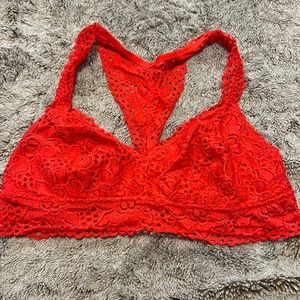 Bright red Aerie Bralette